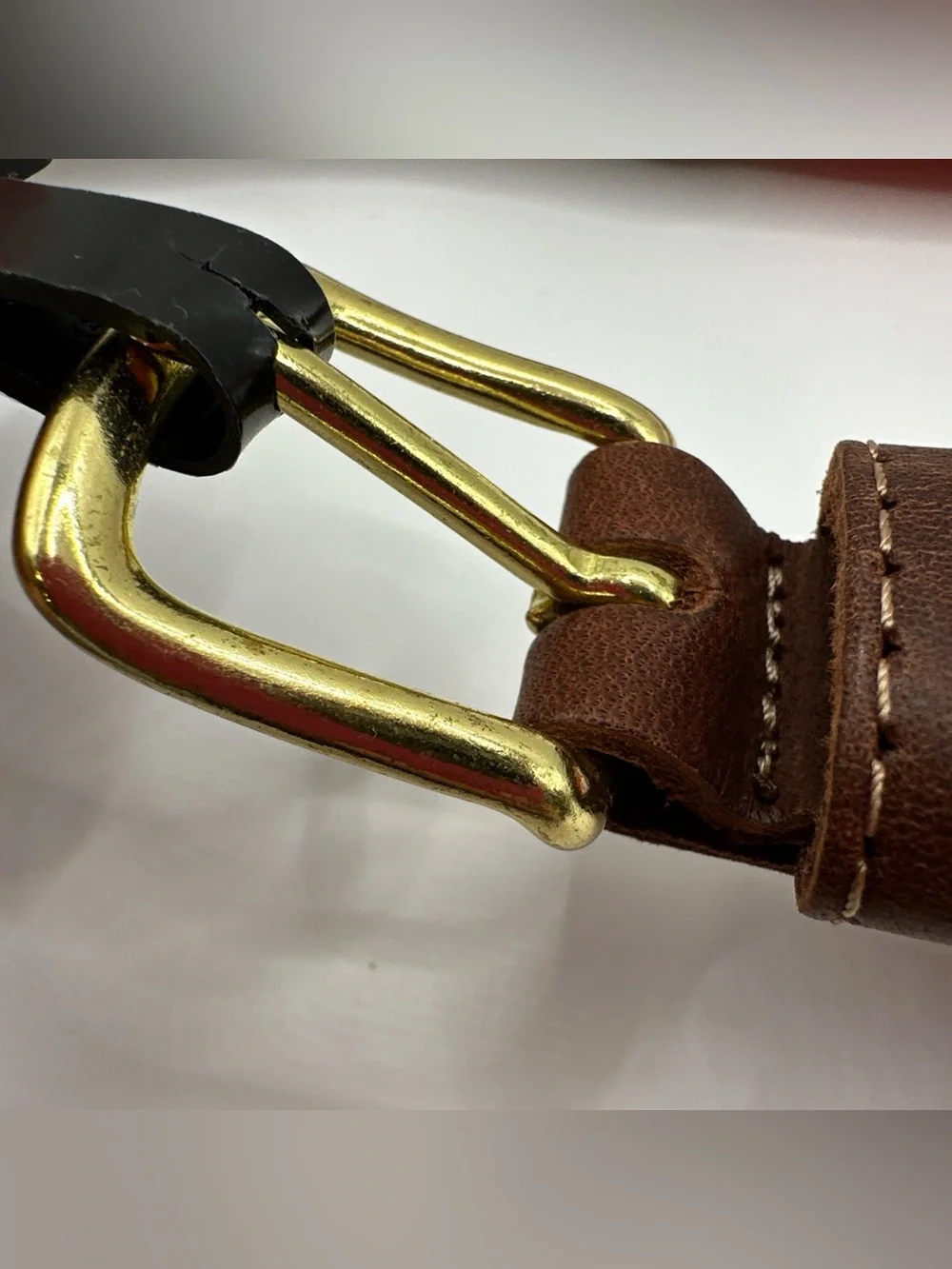 Preston Leather Snowman Holiday Belt Solid Brass Buckle Kids Size 24 Made in USA